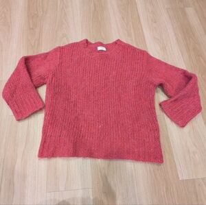 Garance Paris Alpaca Pink Wool Crewneck Long Sleeve Sweater Size S/M